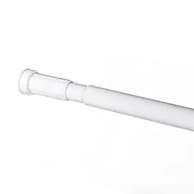 Barre de rideau de douche 140/260 cm, blanc, Cooke & Lewis Nira