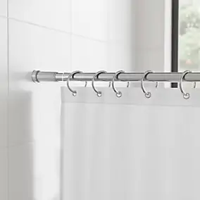 Barre de rideau de douche 140/260 cm, chromé, Cooke & Lewis Nira