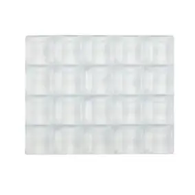 Butoir à coller en caoutchouc carré Diall 13 x 13 mm, 20 pièces