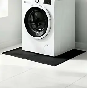 Tapis anti-vibration pour machine à laver, en caoutchouc noir, Diall