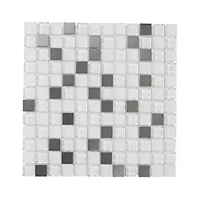 Mosaïque gris et blanc 32 x 32 cm Prate
