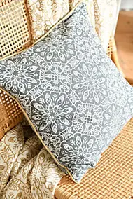 Coussin carré gris ambroise L.50 x l.50cm Deco&co