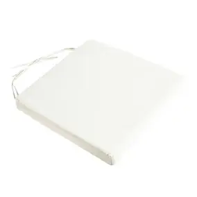 Gallette de chaise carré imperméable blanc L.38 x l.38 x ep.8cm Deco&co