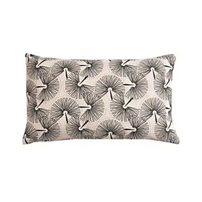 Housse de coussin Pissenlit noir et blanc l.30 x L.50cm