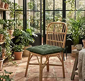 Galette de chaise matelassée vert kaki 45 x 45 x ép.8 cm Deko&Co