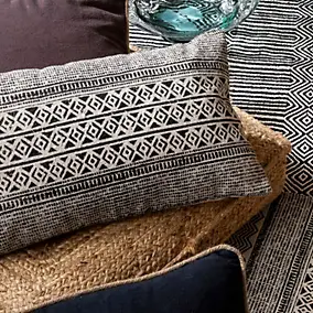Coussin rectangle imprimé Africa L.50 x l.30cm Deco&co