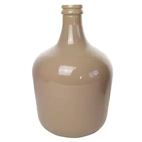 Vase décoratif style dame-jeanne en verre beige H.42 cm Deko&Co
