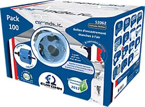 Boîte d'encastrement étanche à l'air (boîte de 100) + scie cloche Eurohm