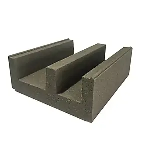 Bordure technique en béton coloris gris 25X22x8,6 cm