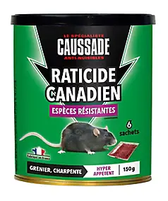 Céréales raticide Canadien espèces résistantes Caussade 150g