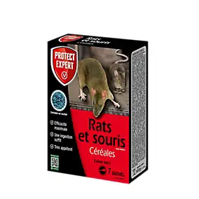Appât céréales rats et souris 7 sachets Protect Expert 140g