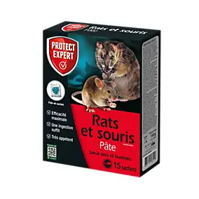 Appât pâte rats et souris 15 sachets Protect Expert