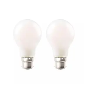 AUCHAN Lot de 2 ampoules LED Standard B22 - 60W - Blanc chaud