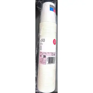 ACTUEL Lot de 50 gobelets en carton 25 cl