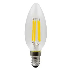 AUCHAN Ampoule LED E14 40W Flamme - Blanc chaud