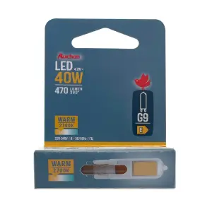 AUCHAN Ampoule LED Capsule G9 40W - Blanc chaud