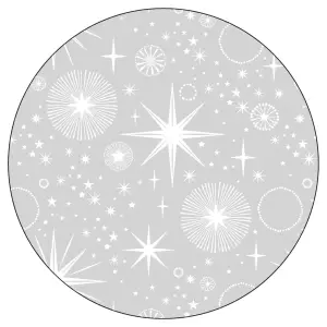 ACTUEL 10 Assiettes en carton 23 cm - Full of stars Silver