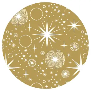 ACTUEL 10 Assiettes en carton 23 cm - Full of stars Gold