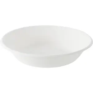 ACTUEL Set de 10 assiettes creuse en pulpe de canne blanc