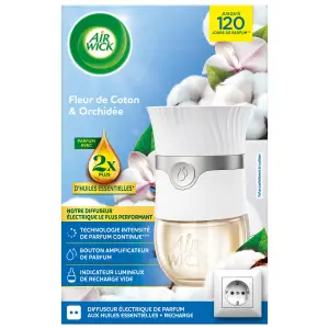 AIR WICK Diffuseur électrique fleur de coton 19ml
