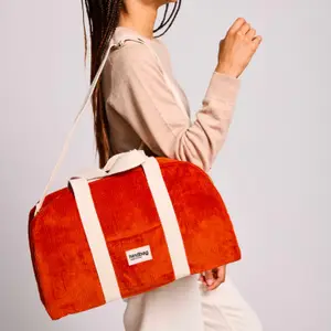 Sac à langer Charlie Velours Brique