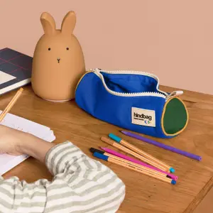 Trousse scolaire ronde Mia Bleu électrique