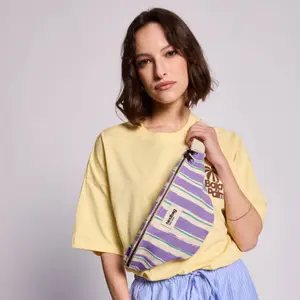 Sac banane Olivia Rayures Larges Violet