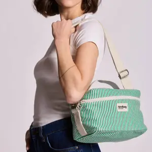 Lunch bag isotherme Igor Rayures Fines Vert