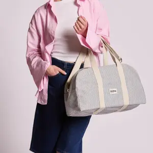 Sac à langer Charlie Rayures Fines Bleu