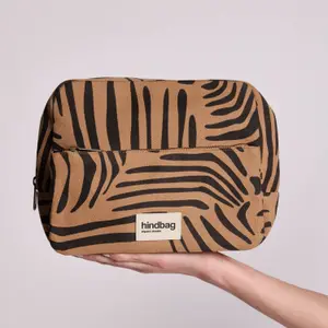 Trousse de toilette XL Alix Zèbre Cannelle