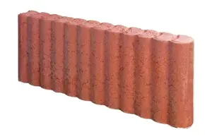 Bordure en béton rouge - 20 x50 cm, Ép. 6,5 cm