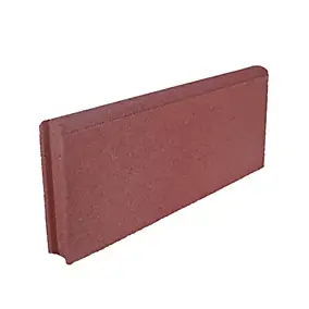 Bordure lisse béton rouge 20 x 50 cm, ép.5 cm