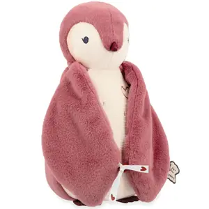 Peluche enregistreuse vocale et bruits blancs Manchot rose (25 cm)