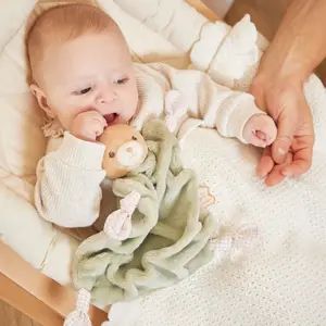 Doudou plat Ours vert