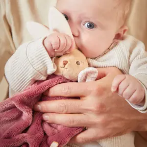 Doudou plat Lapin bordeaux