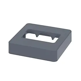 Cache platine pour poteau de clôture Belty gris 7016