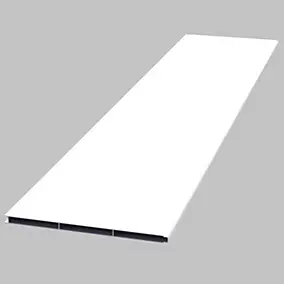 Lame de clôture pleine en aluminium blanc RAL 9016, L.145,5 x H.30 cm x ép.15 mm, Belty