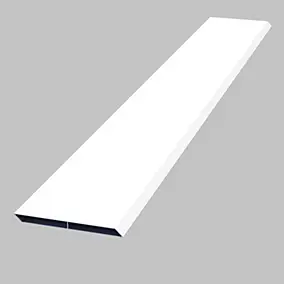 Lame de clôture pour pose en persienne en aluminium blanc RAL 9016, L.145,5 x H.20 cm x ép.15 mm, Belty