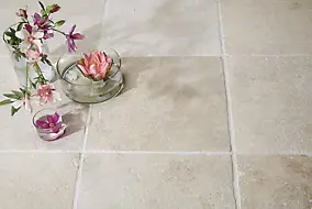 Dalle travertin spéciale extérieur 61 x 30,5 x 2 cm pierre naturelle