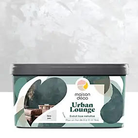 Enduit lisse métallisé Maison Déco Urban Lounge Déco gris zen 4KG