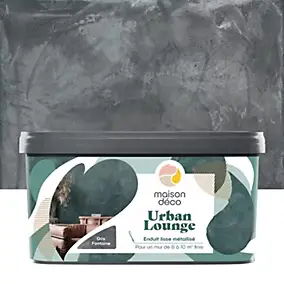 Enduit lisse métallisé Maison Déco Urban Lounge Déco gris fontaine 4KG