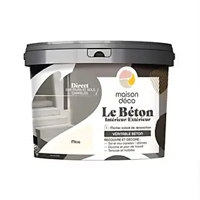Enduit décoratif Le béton intérieur, extérieur Maison déco blanc mica 5kg