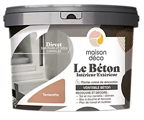 Enduit décoratif Le béton intérieur, extérieur Maison déco terracotta 5kg