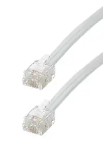 Cordon RJ11 mâle / RJ11 mâle - blanc 10 m - Erard