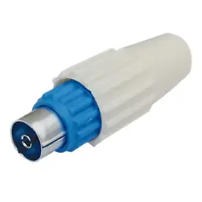 Fiche TV 9.5 mm - Femelle, à câbler - connecteurs plaqués nickel - Erard