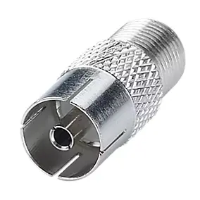 Adaptateur -F 7 mm femelle / TV 9.52 mm femelle - connecteurs plaqués nickel - Erard