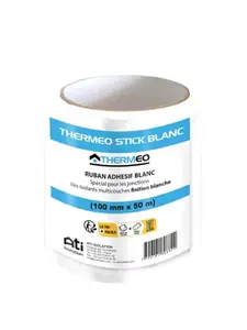 ROULEAU ADHESIF BLANC 50M 100MM THERMEO