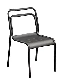 Chaise de jardin Proloisirs Eos en aluminium - Coloris graphite - Hauteur 82 cm
