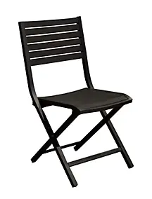 Chaise de jardin pliante Lucca en aluminium coloris graphite Proloisirs