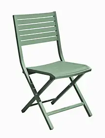 Chaise de jardin pliante Lucca en aluminium coloris vert amande Proloisirs